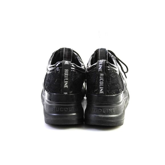 Rucoline Womens Round Toe Lace-Up Tied Slip-On Textured Sneakers Black Size 10 - Picture 3 of 5